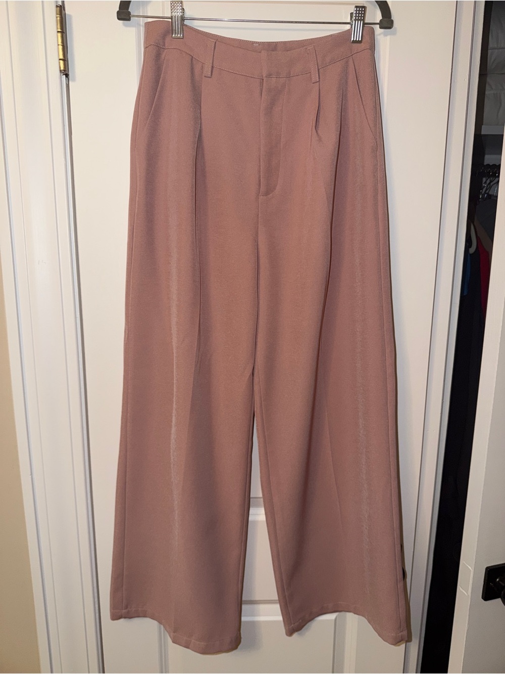 Cider Wide-Leg Dress Pants in Dusty Rose